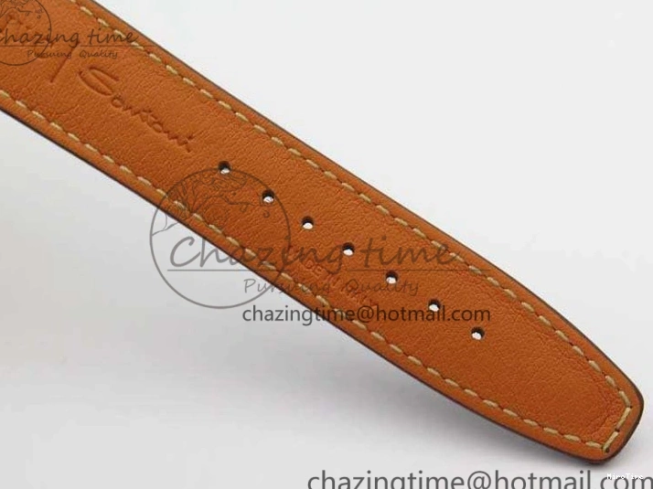 MIROTIME 0722 Neat Da Vinci IW356601 RG MKF 1:1 Best Edition White Dial On Brown Leather Strap A 7230